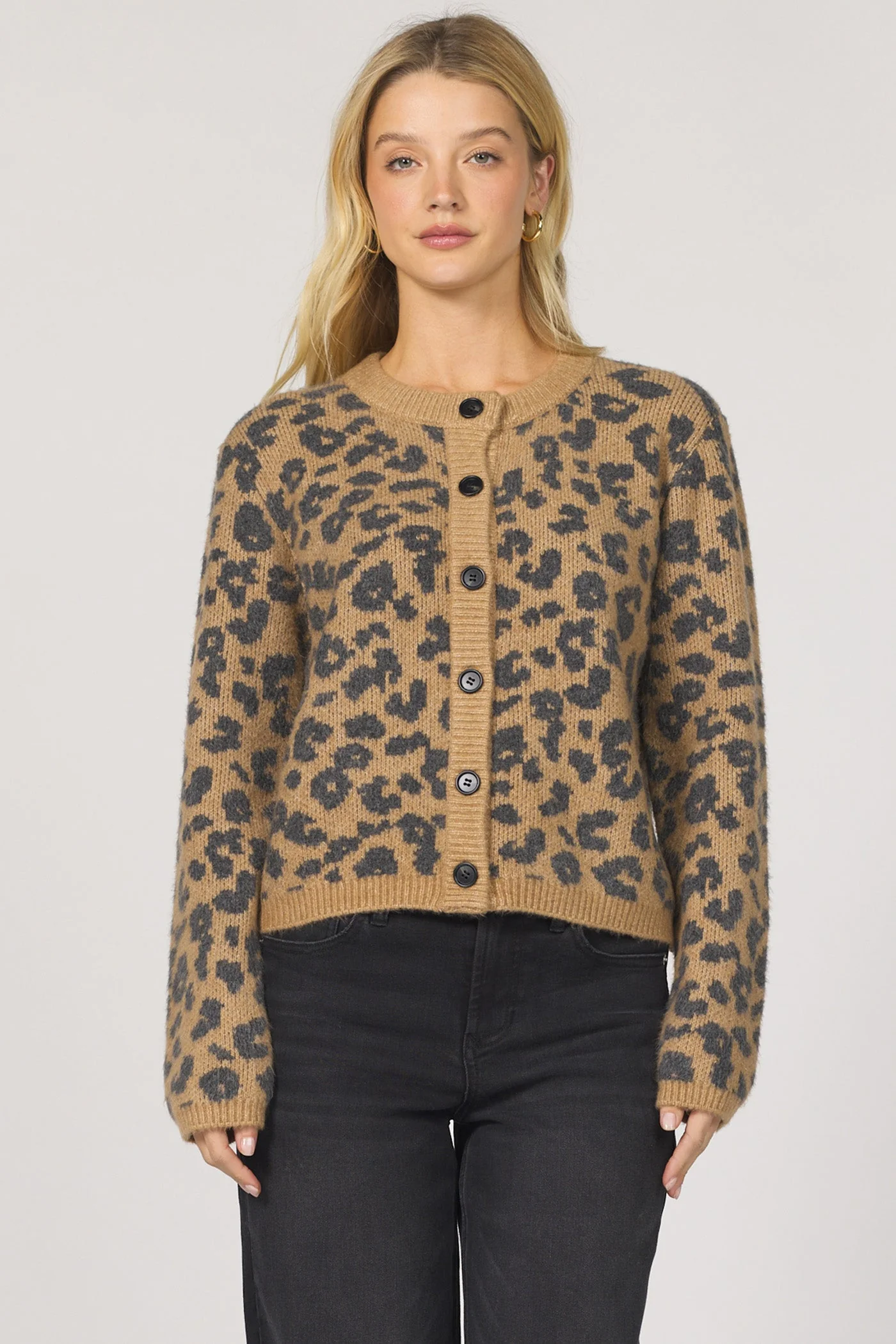 [Dear John]Amina Cardigan Sweater- Leopard