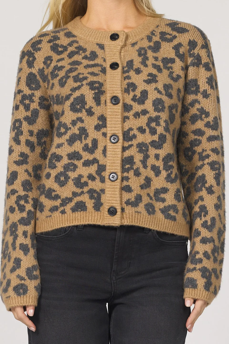 [Dear John]Amina Cardigan Sweater- Leopard