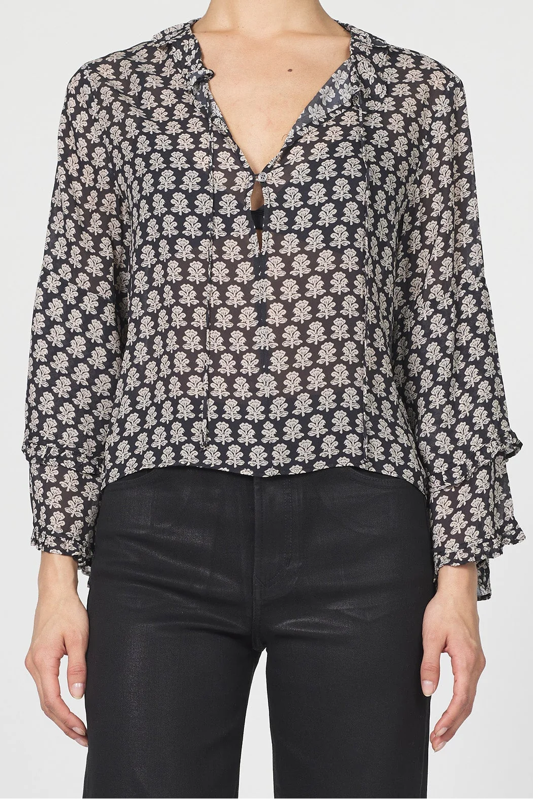 [Dear John] Jacquel Novelty Blouse- Whitecap Gray
