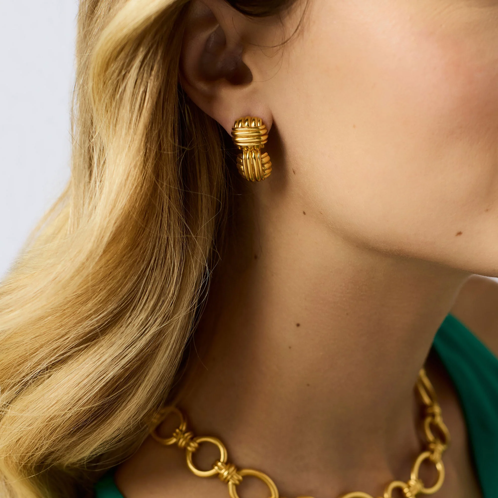 [Julie Vos] Portofino Midi Earrings- Gold
