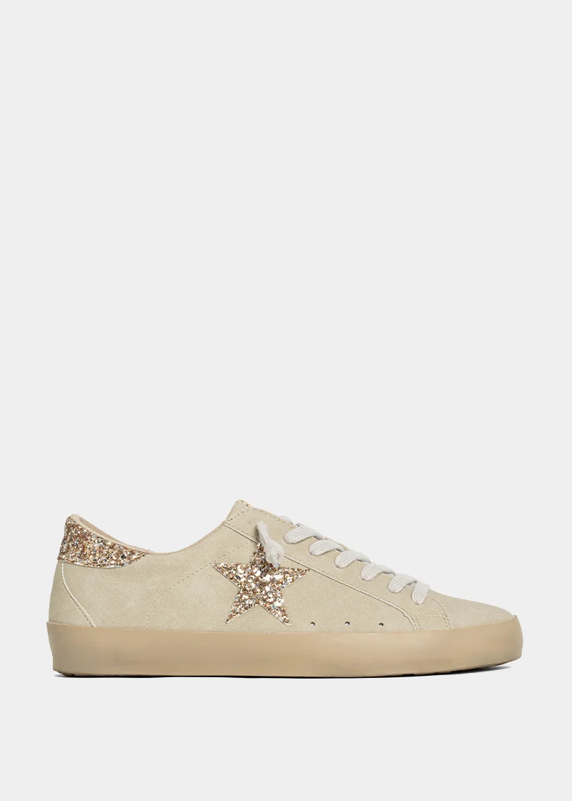 [ShuShop] Paula Sneaker - Sand Suede Sparkle