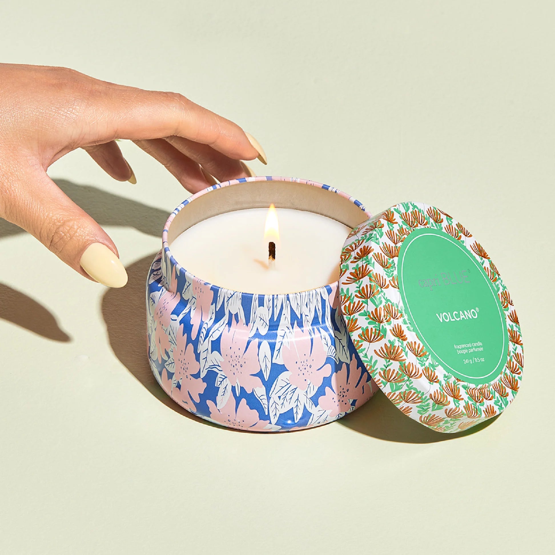 [Capri Blue] Volcano Pattern Play Printed Travel Tin Candle 8.5 oz