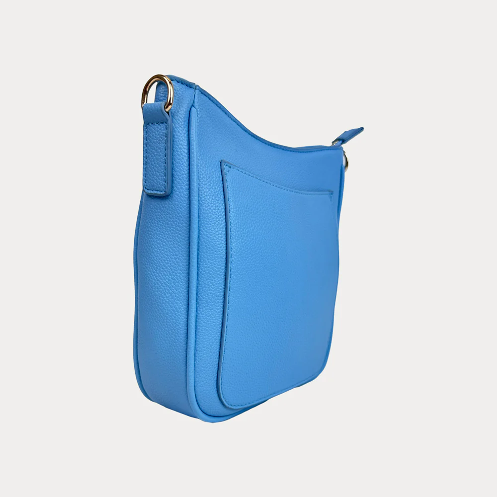 Madelyn Vegan Pebble Leather Messenger-Sky