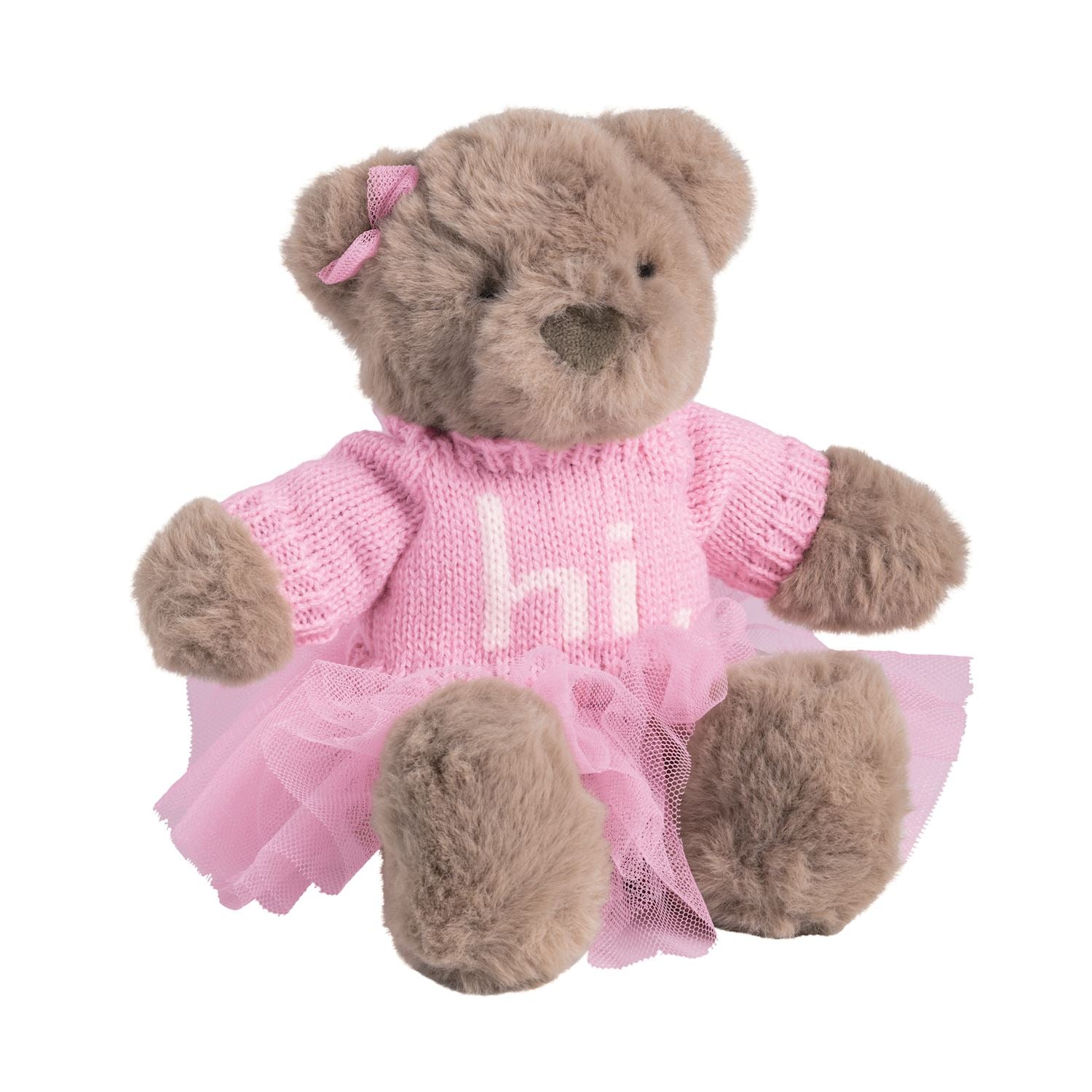 [Mud Pie] Pink Hi Baby Bear Plush Pal