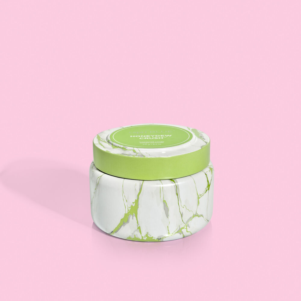 [Capri Blue]Honeydew Crush Modern Marble Printed Travel Tin-3 oz.