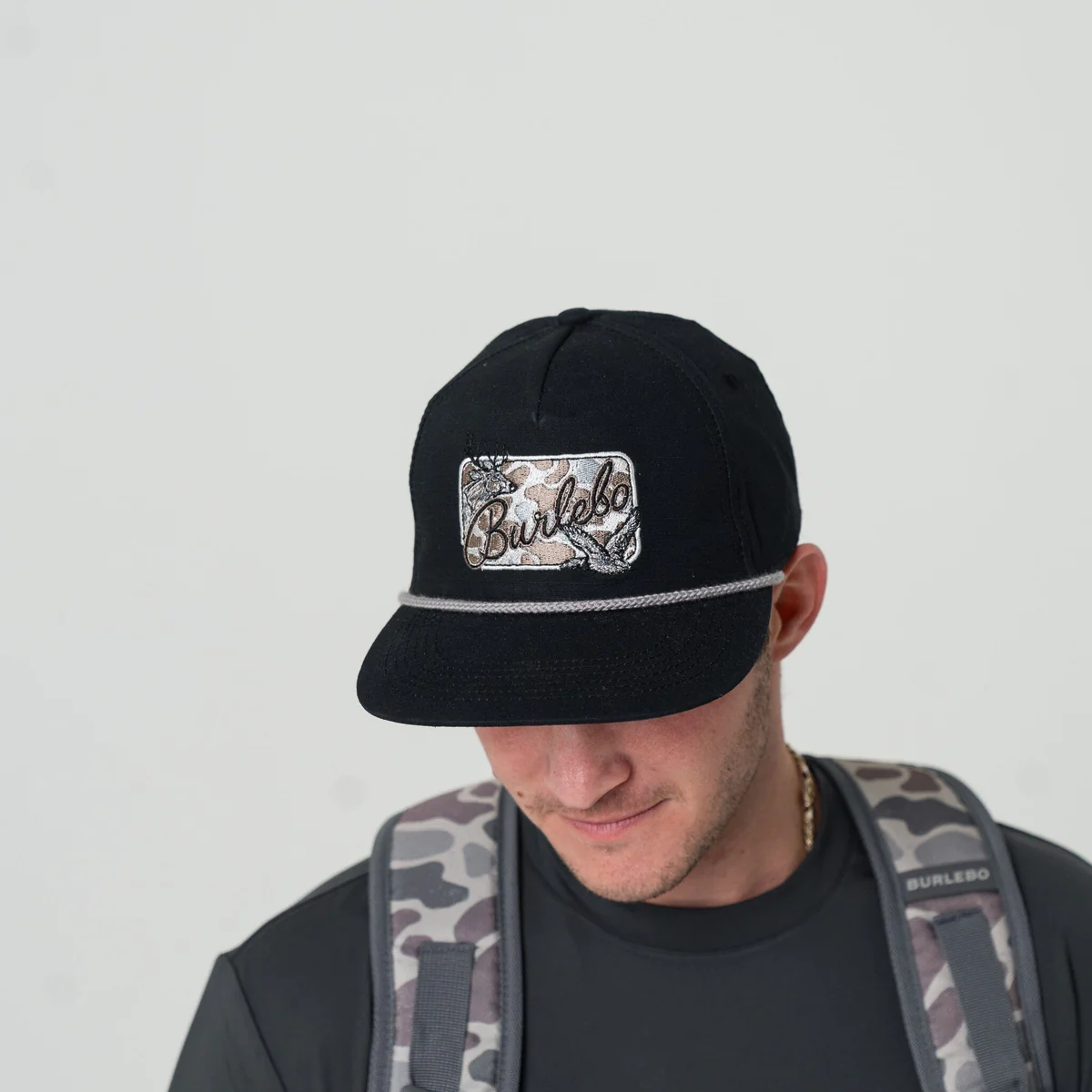 [Burlebo] Cap Camo Patch- Black