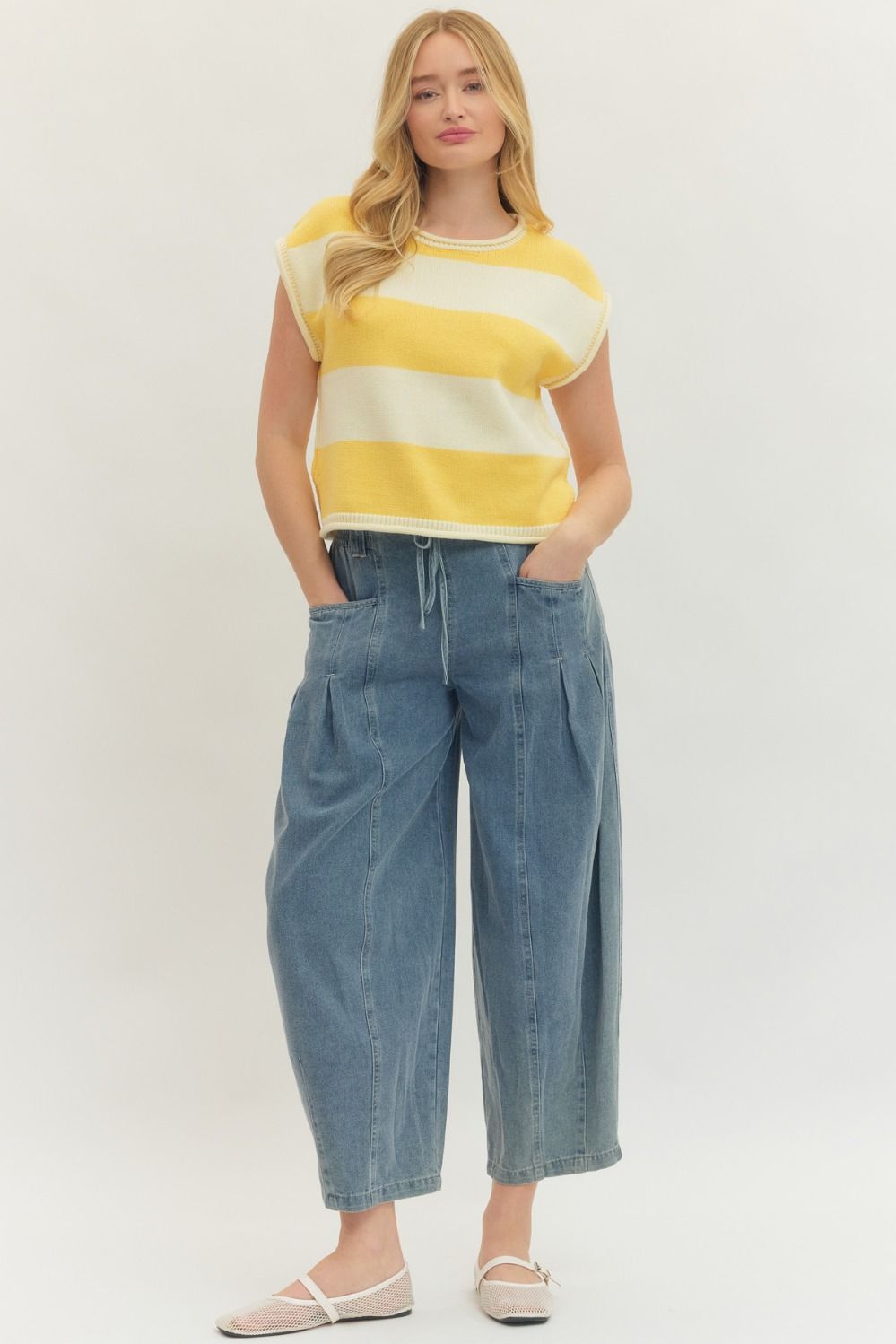 Lemon Stripe Summer Sweater