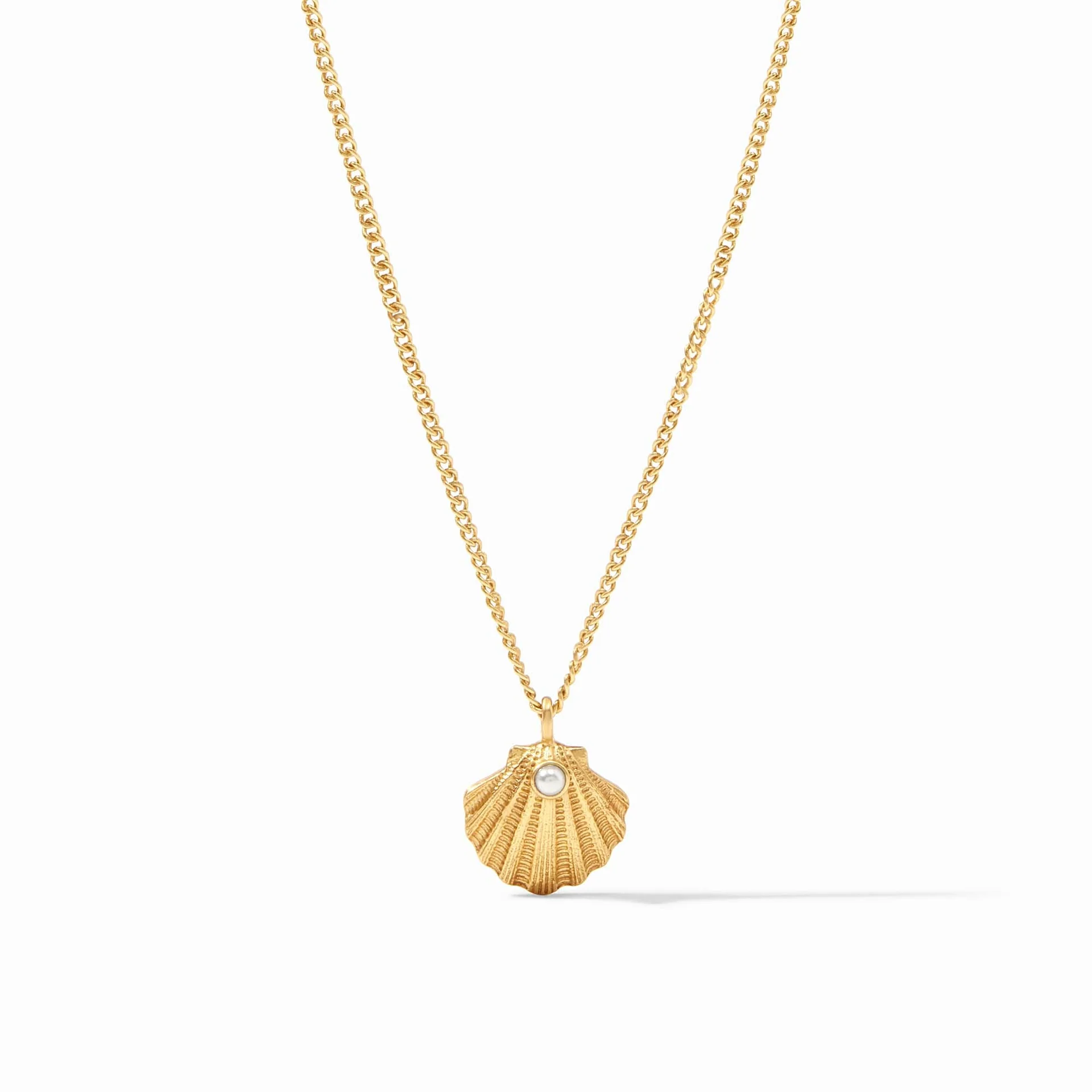 [Julie Vos] Sanibel Shell Delicate Necklace-Pearl