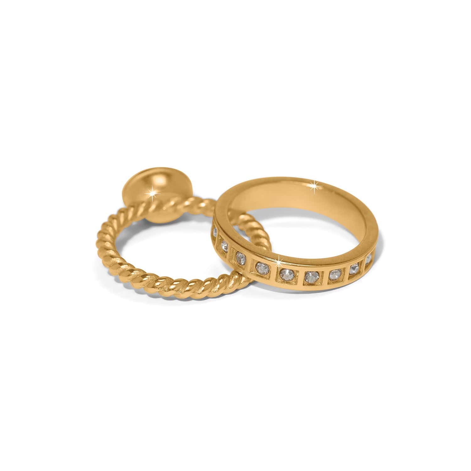 [Brighton] Love Knows Duo Gold Ring-9