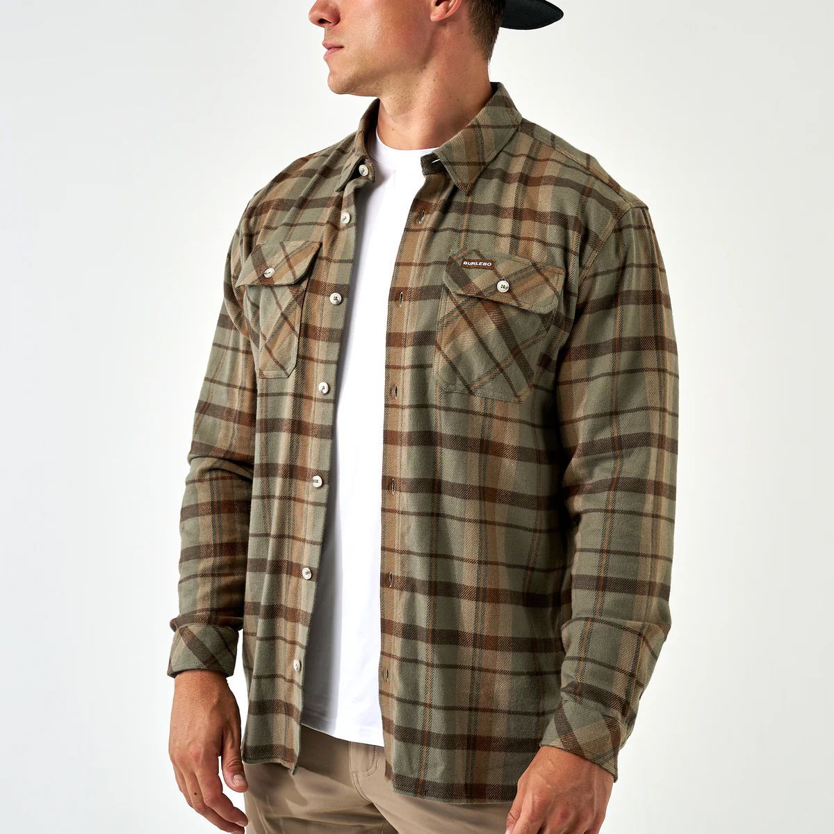 [Burlebo] Flannel Shirt- Timber Brown