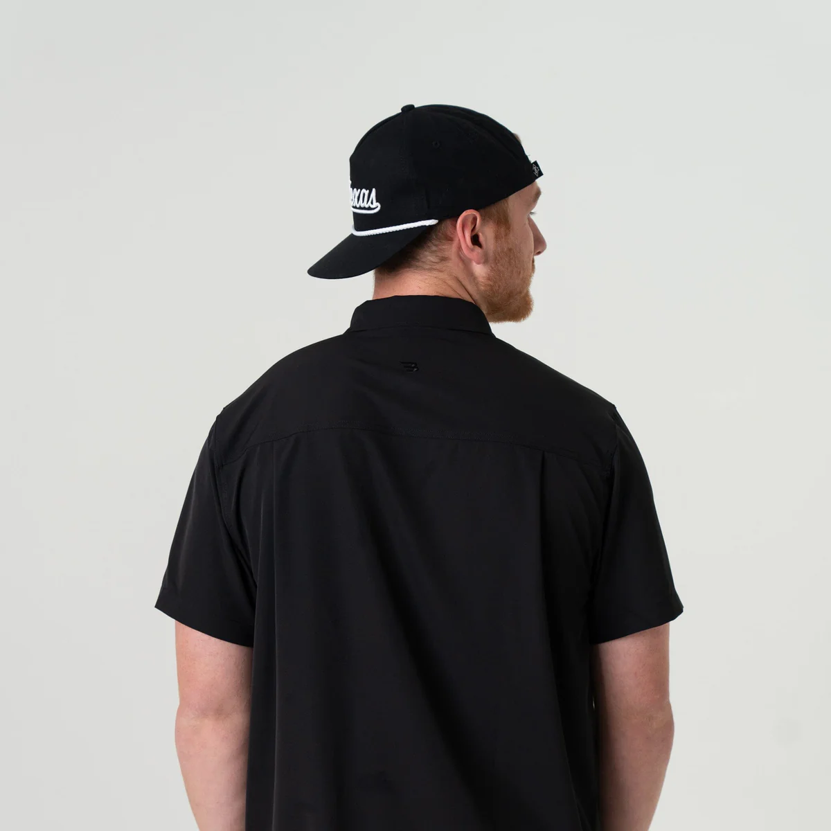 [Burlebo] Performance Button Up-Heather Black