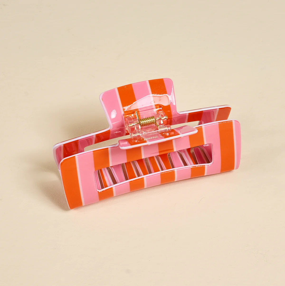 Claw Clip - Sicily Stripes Pink