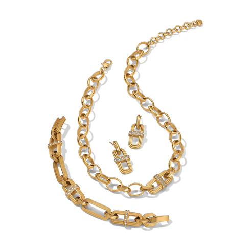 [Brighton] Meridian Aurora Link Short Necklace-Gold