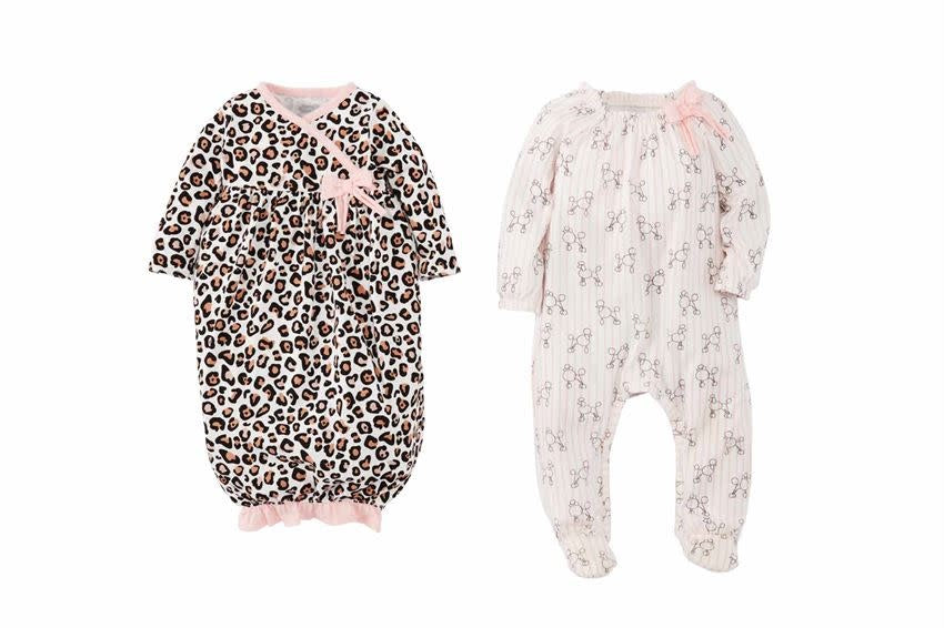 Leopard and Poodle Baby Sleeper Set-0/3M & 3/6M