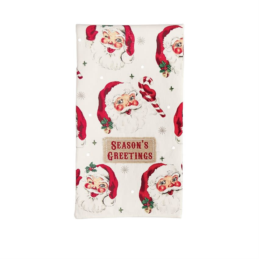 Season's Greetings Santa Hand Towel
