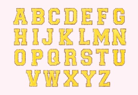 Yellow Letter Patches
