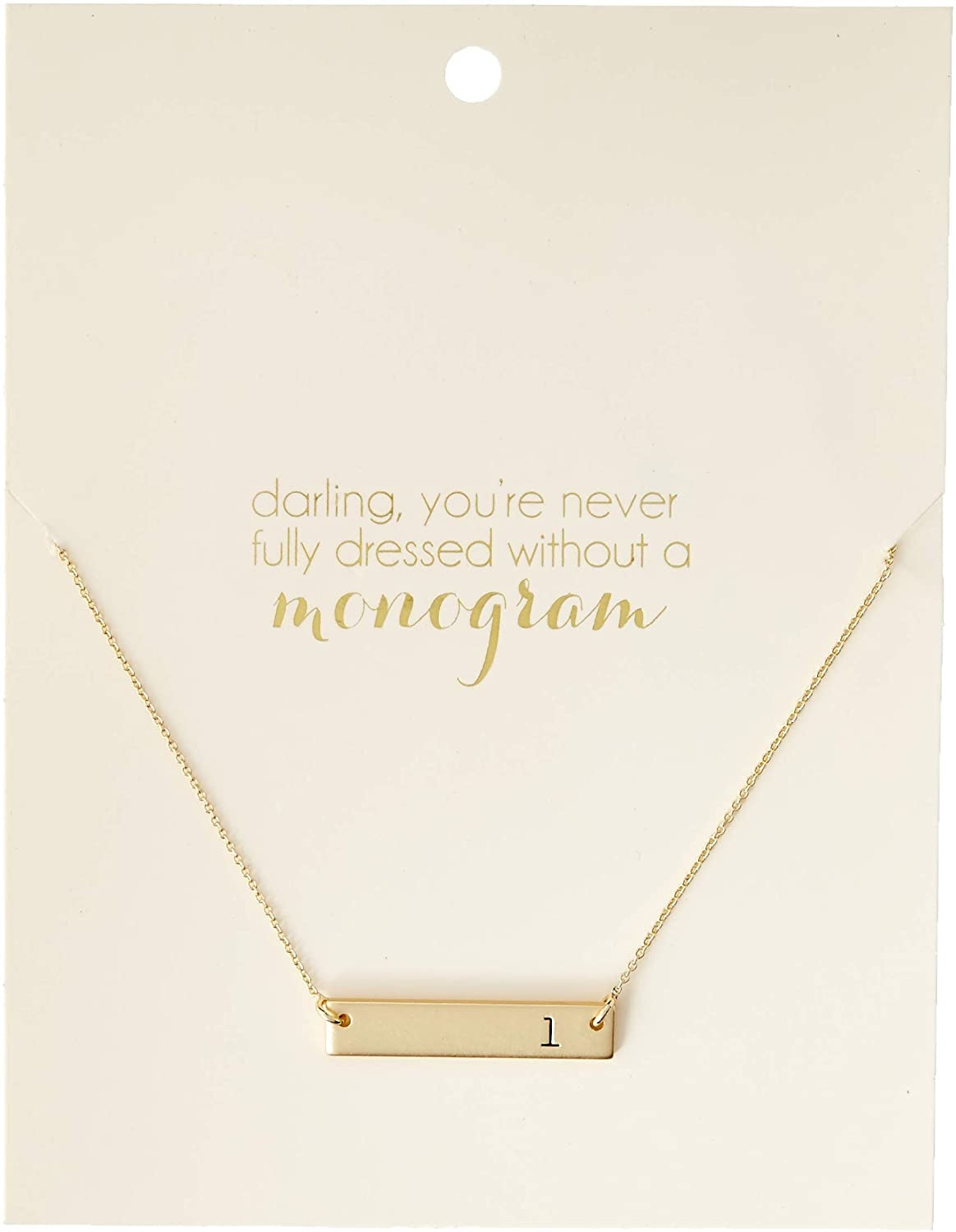 Chelsea Initial bar Necklace