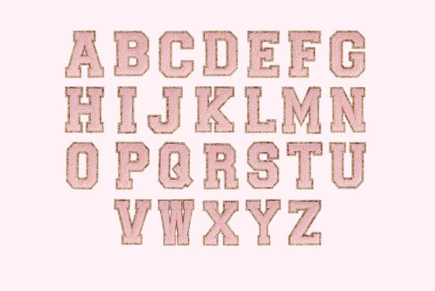 Pink Letter Patches