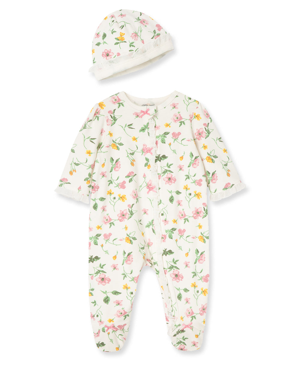 Little Me Infant Girls Footie Pajamas