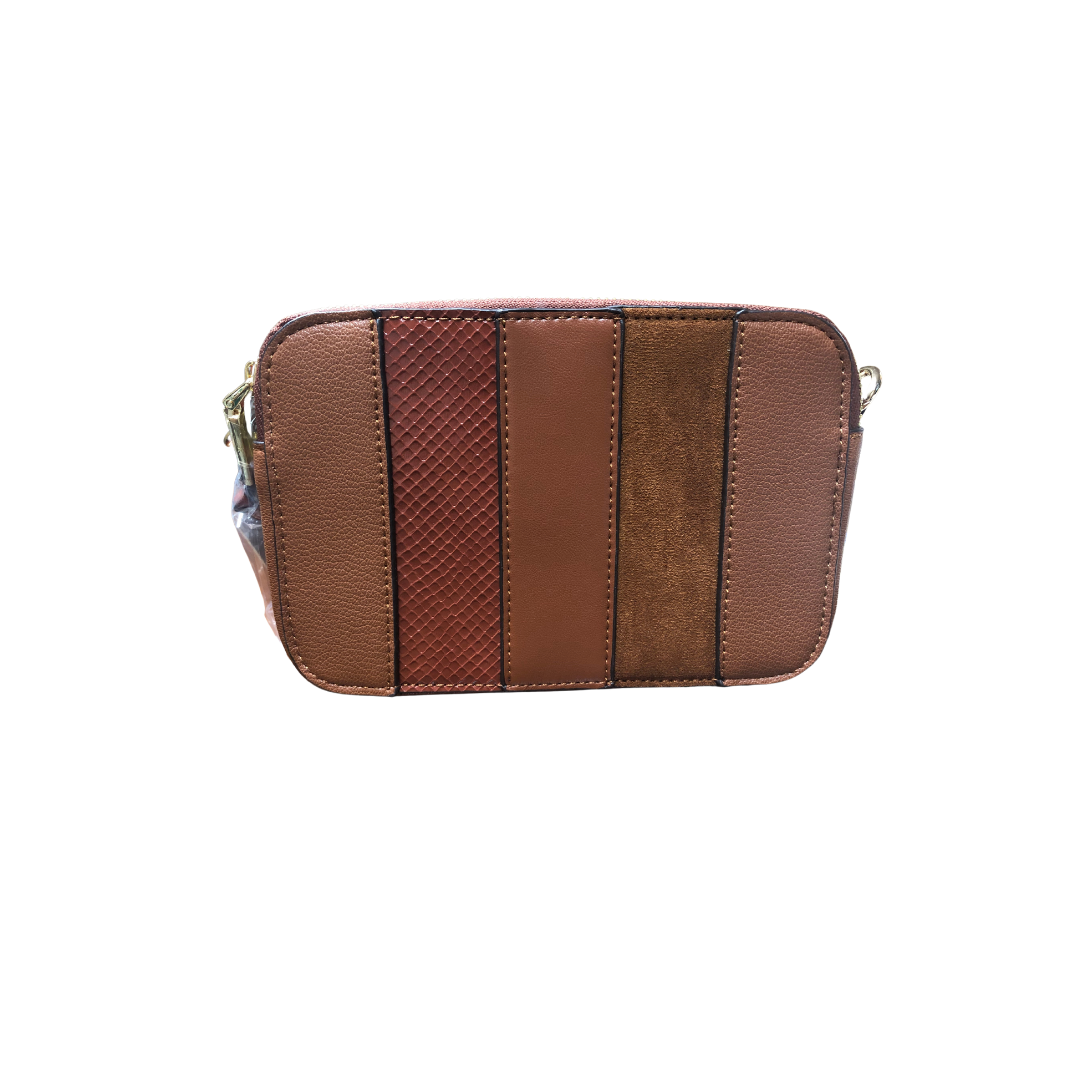 Mixed Material Collage Crossbody
