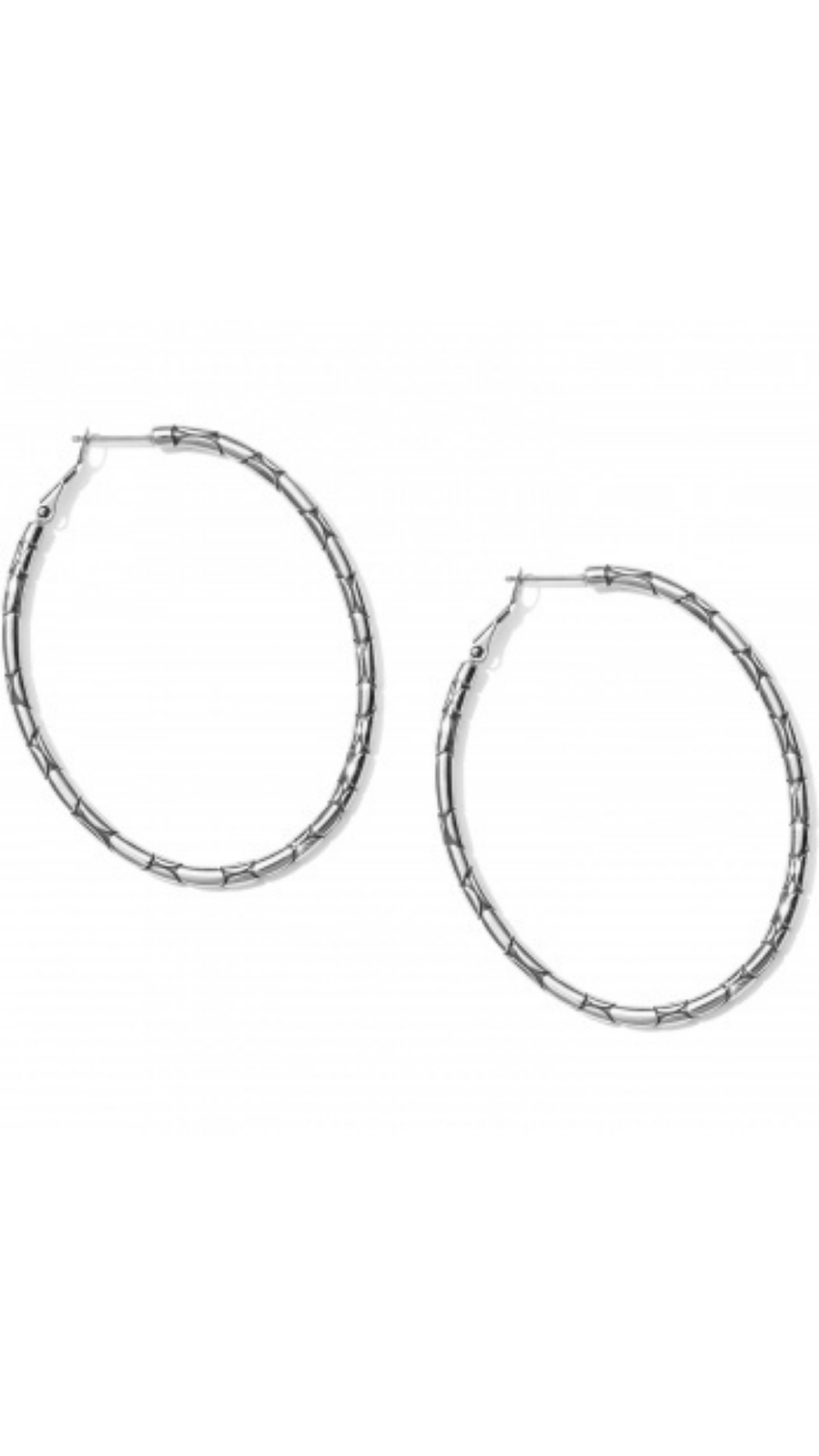 {Brighton} Pebble Large Oval Hoop Earrings