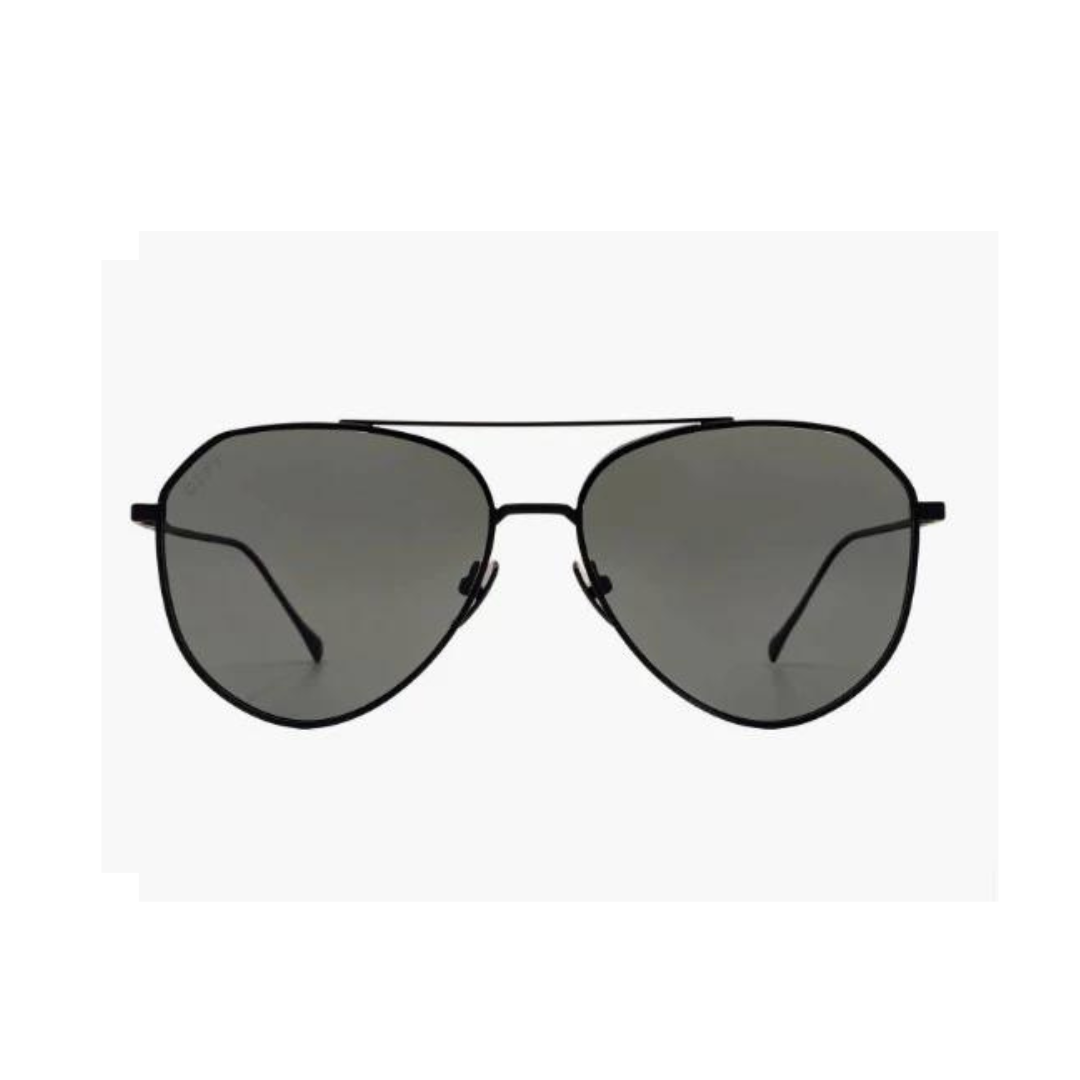 Dash  Matte Black Solid Grey Polarized Sunglasses