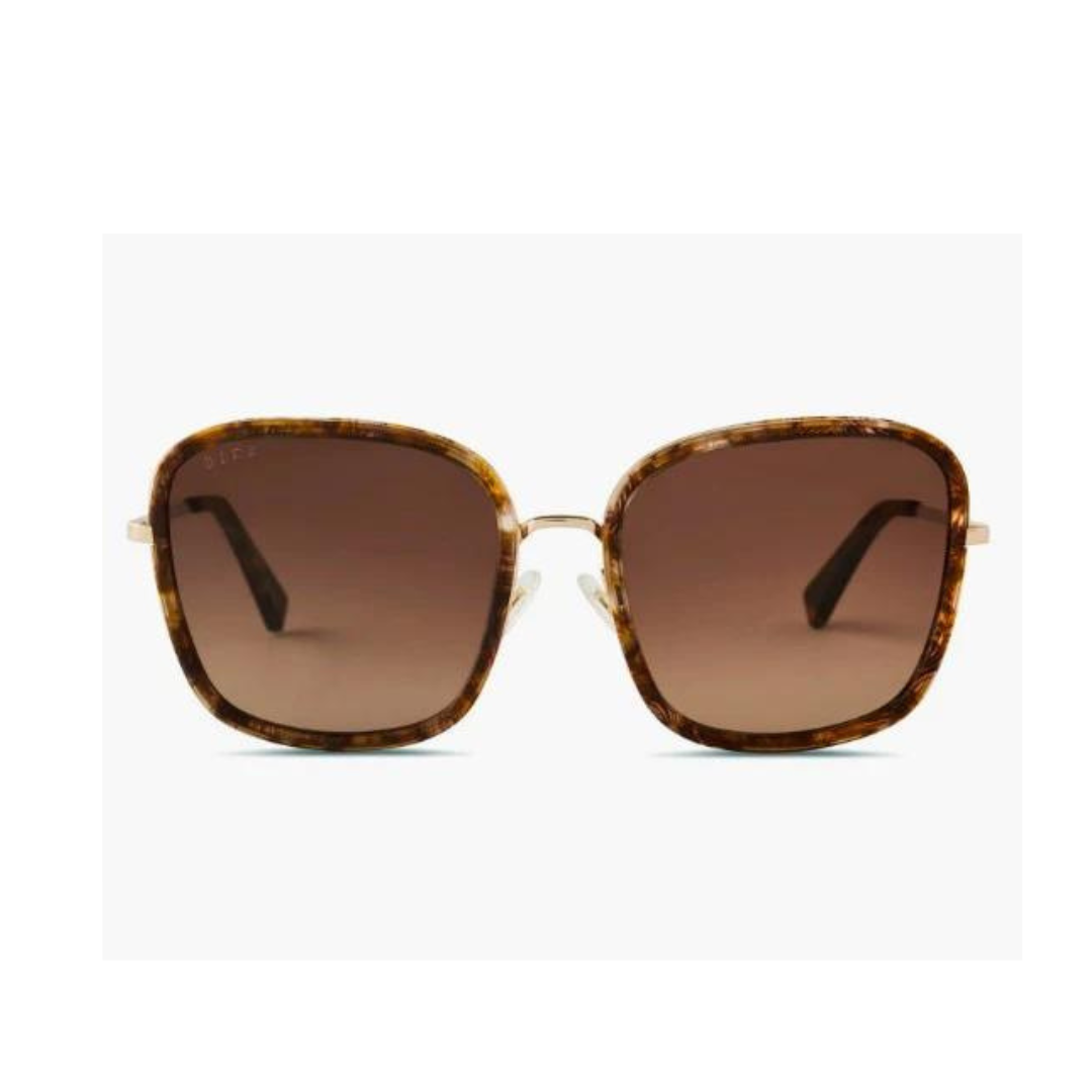 Genevive Gold Brown Polarized Sunglasses