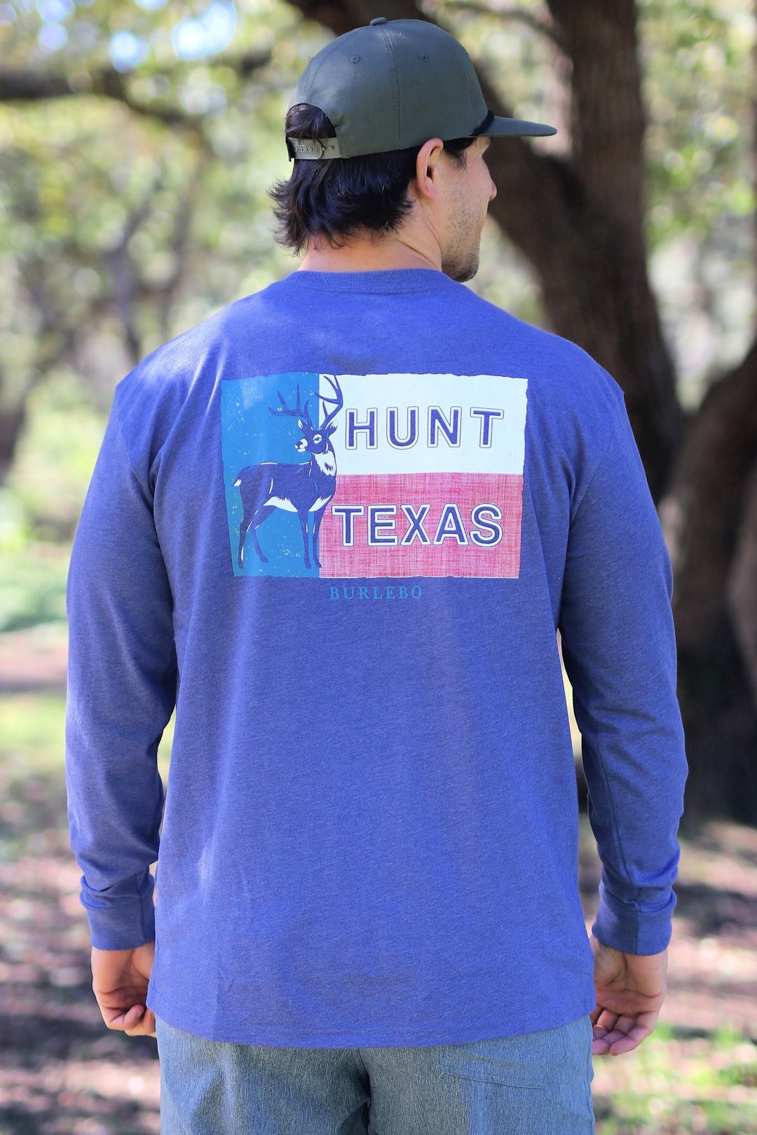 [Burlebo] Hunt Texas Deer - LS Pocket (Heather Navy)