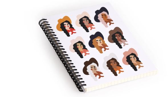 Spiral Notebook Multi Culture Cowgirl by Nick Quintero