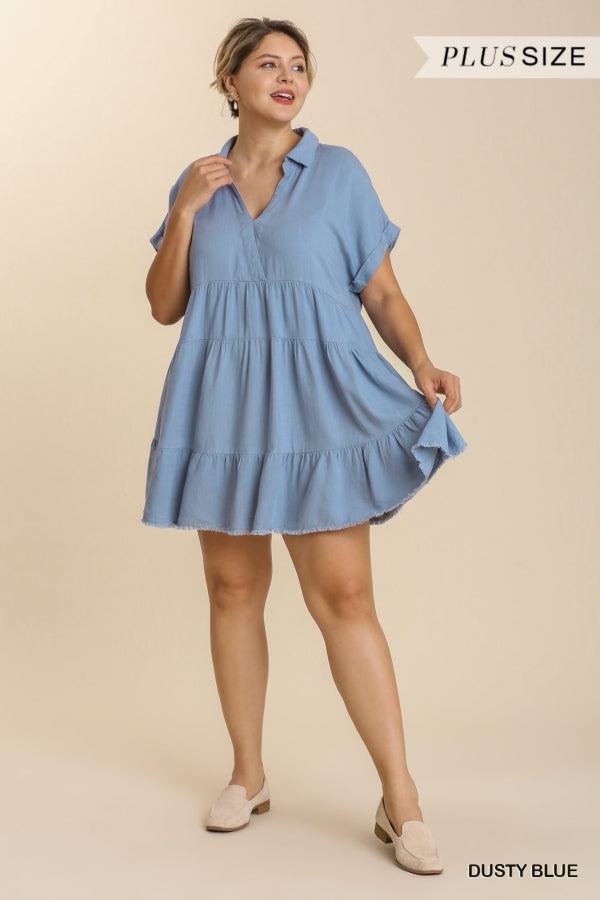 Plus Size - Sweet & Casual Tiered Dress