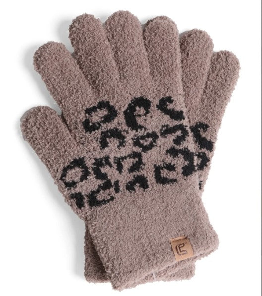 Leopard Print Luxury Gloves