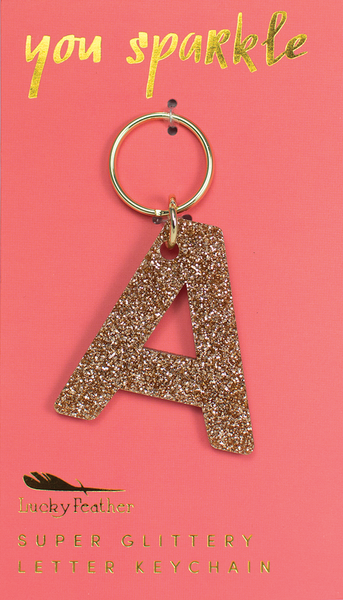 Glitter Letter Keychain DIY - A Beautiful Mess