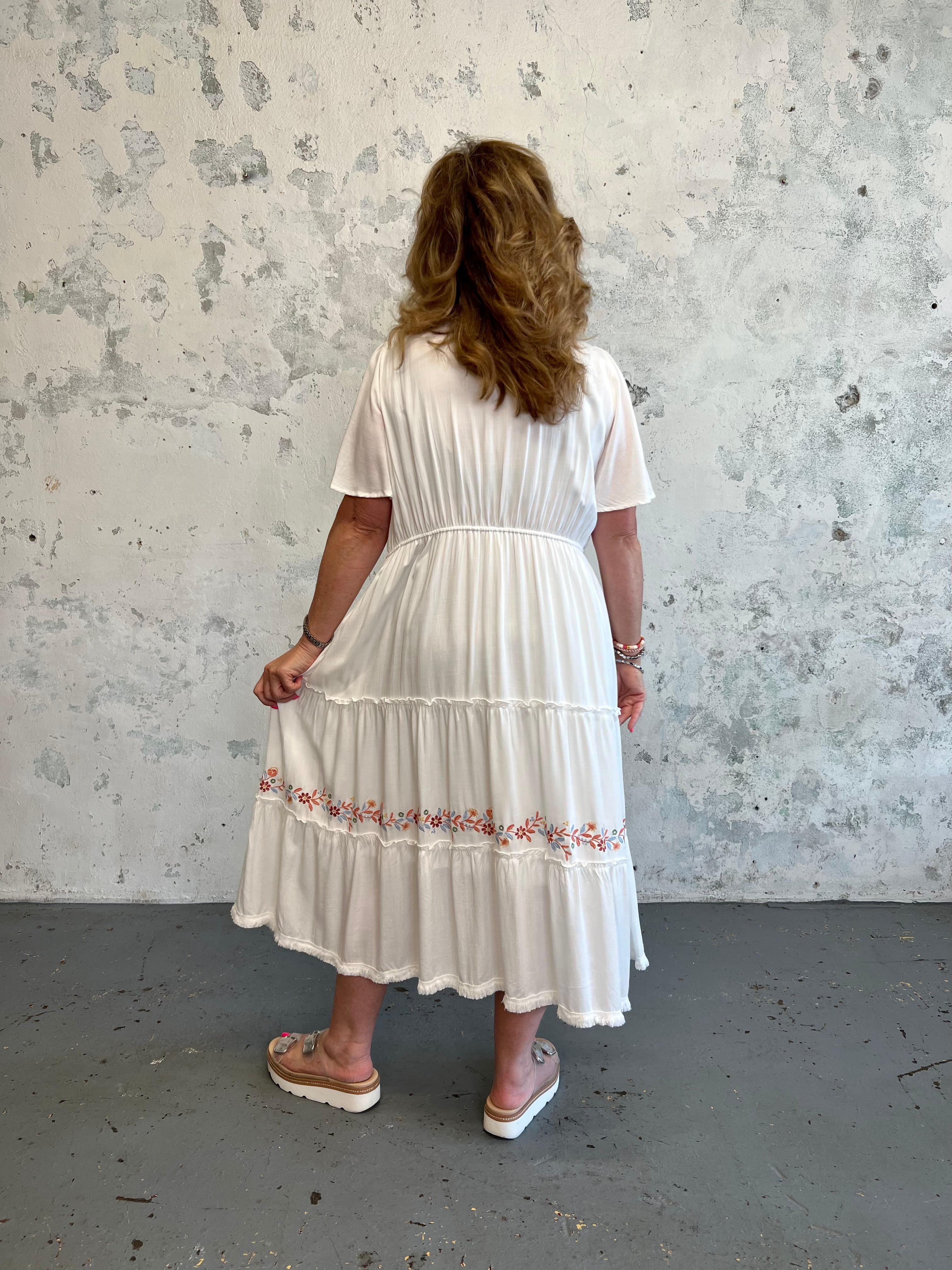 Plus Size - Gretchen Embroidered Maxi Dress