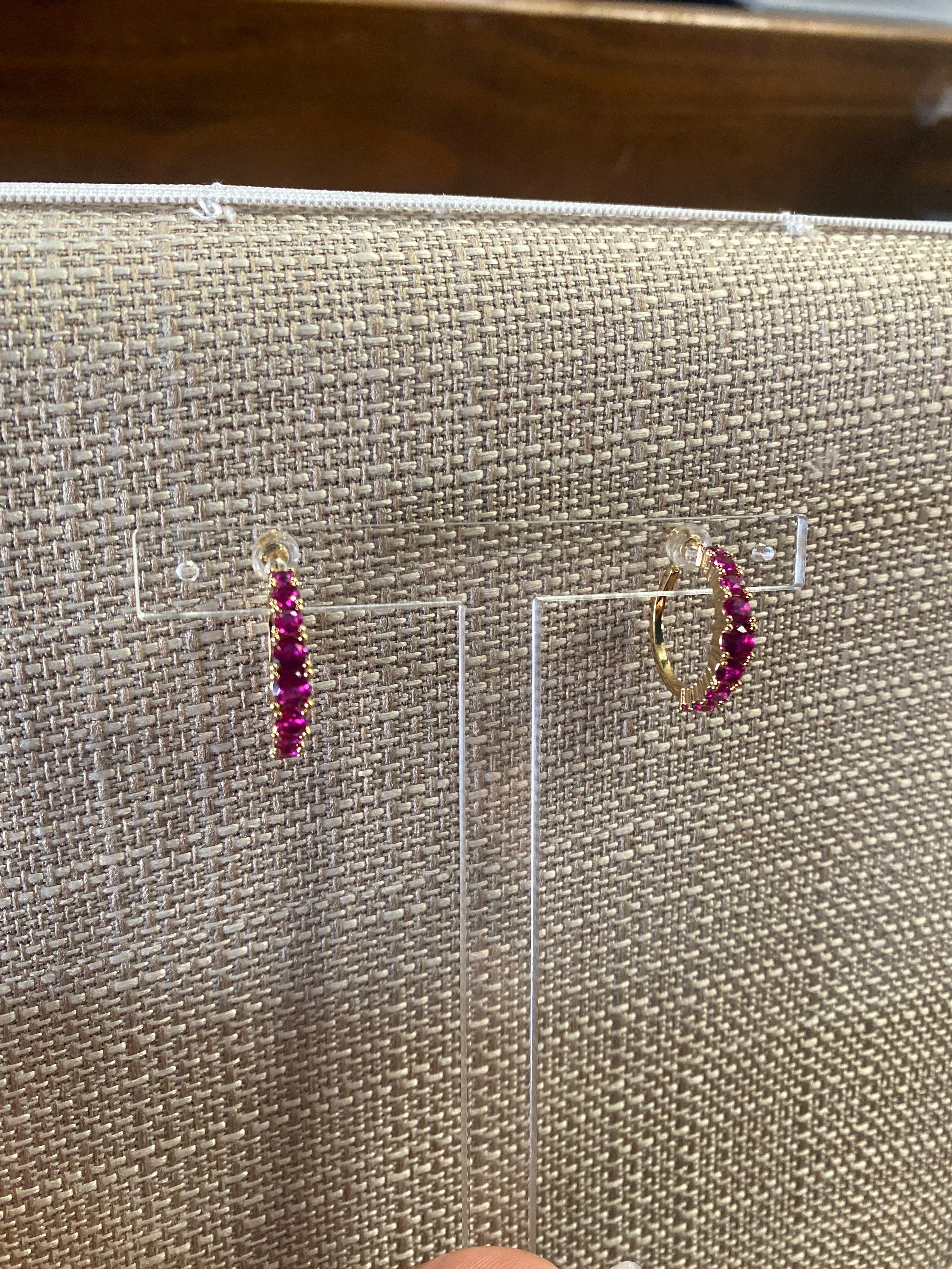 Camel Threads Pink Hoop Earrings