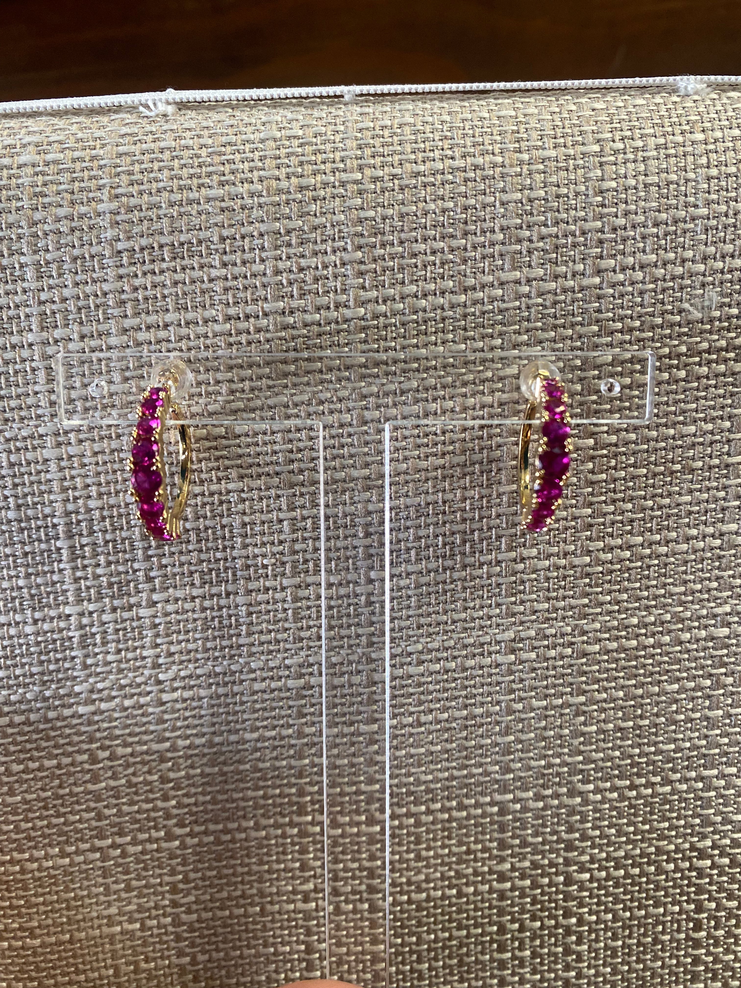Camel Threads Pink Hoop Earrings