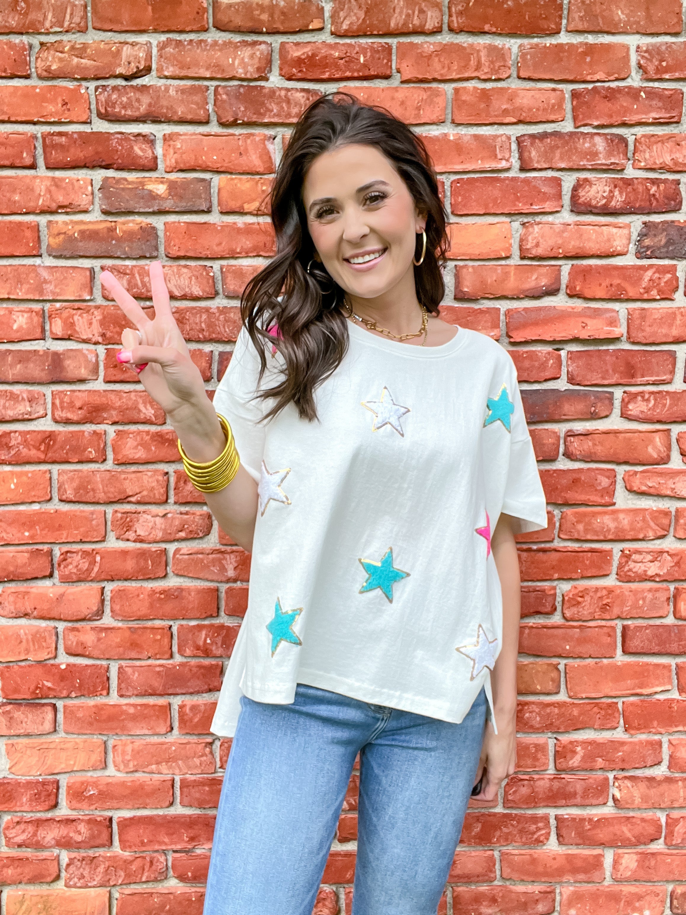 Starry Sequin Patch Tee