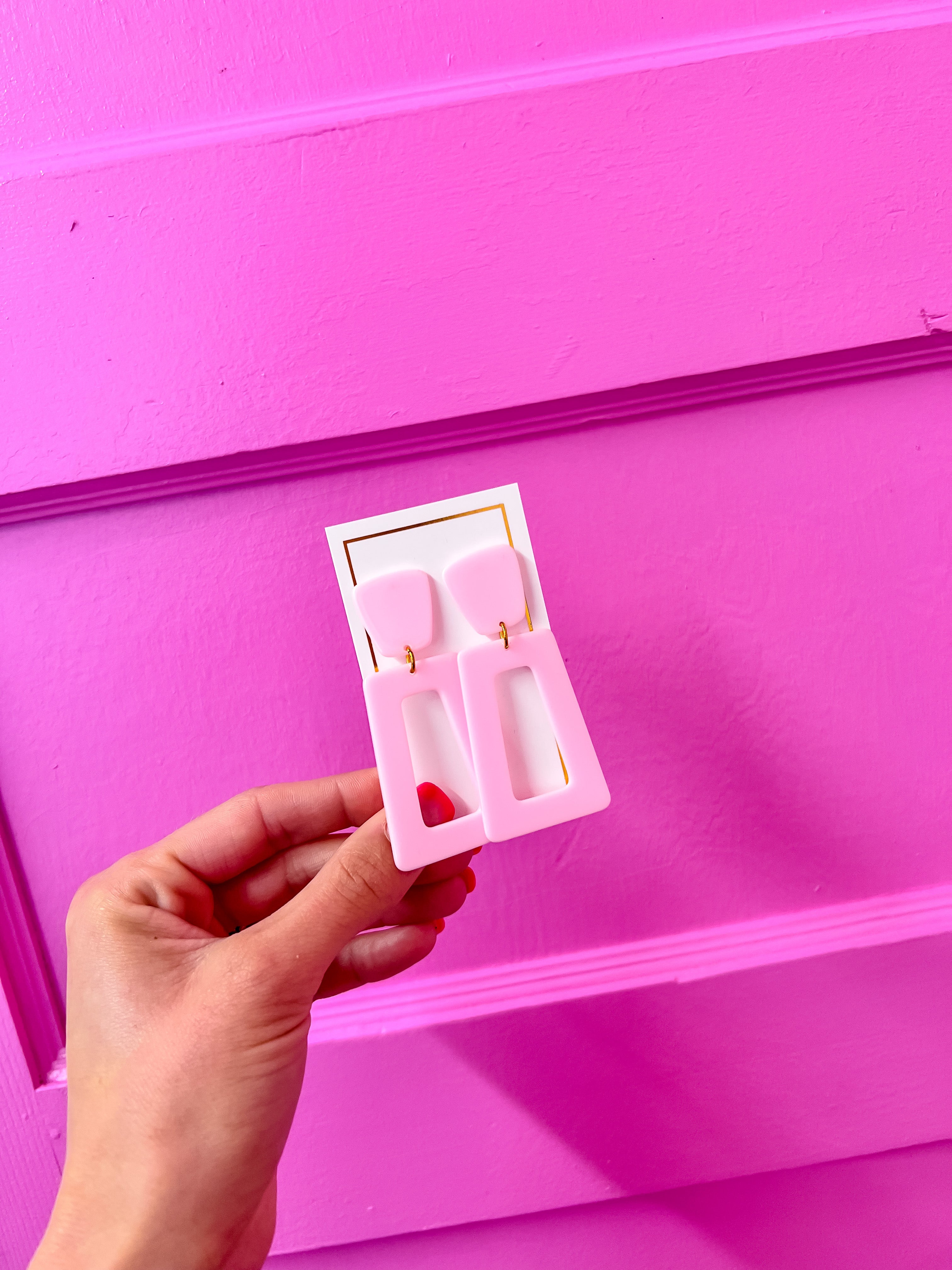 Kennedy Earring-Barbie Pink