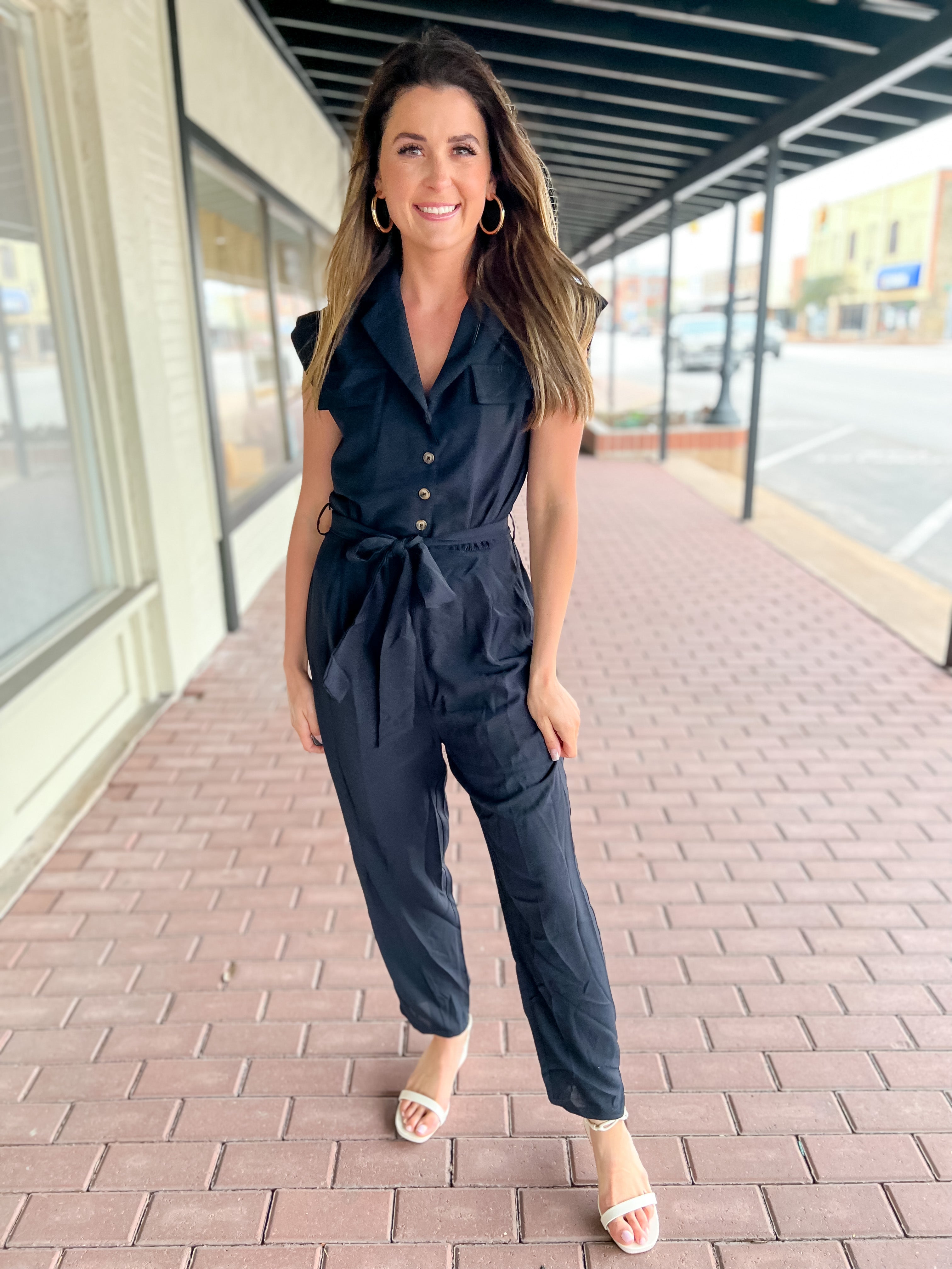 Blissful Belted Jumpsuit